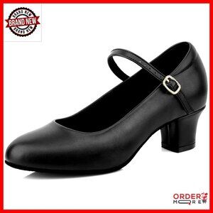 Ankle Strap Dance Heels Pumps 2.2 Inch Latin Salsa Character Shoes